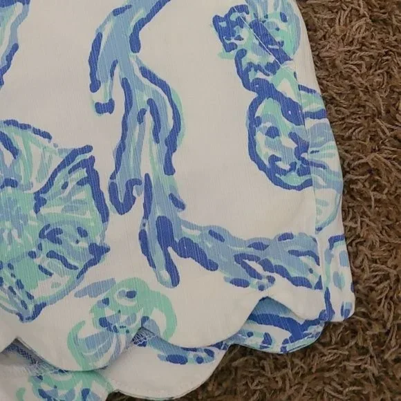 Lilly Pulitzer Size 4 The Buttercup Scalloped Shorts - Picture 4 of 12